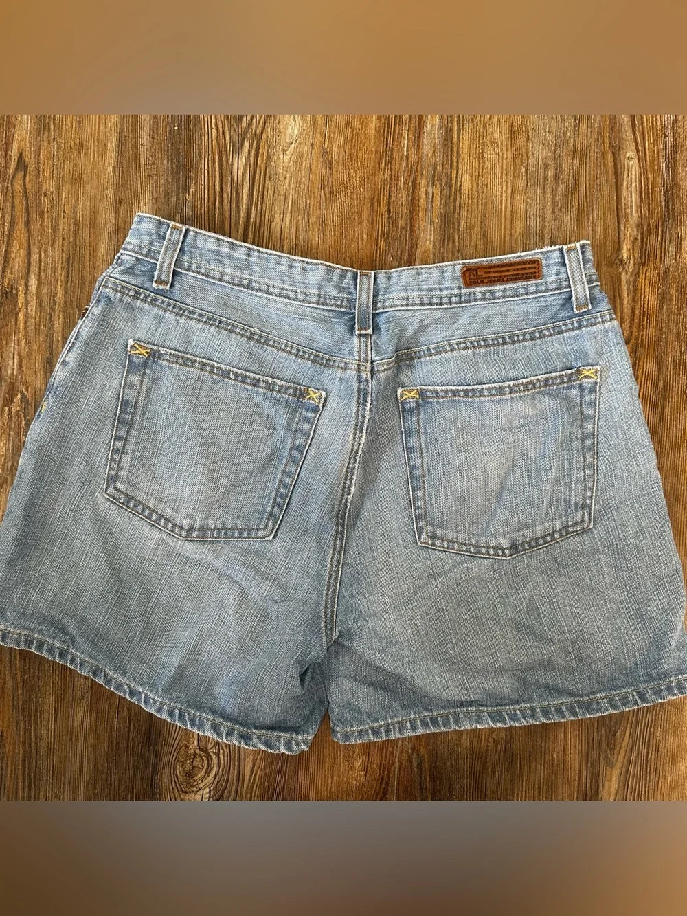 Vintage Ralph Lauren 100% Cotton Light Blue Denim Higher Rise Shorts Women’s 12
